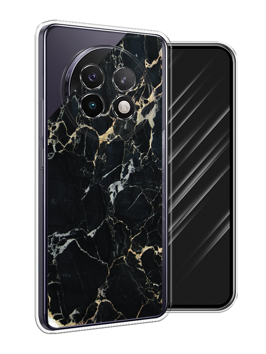 

Чехол Awog на Realme 13+ "Черный мрамор уголок", Черный;золотистый, 2518750-1