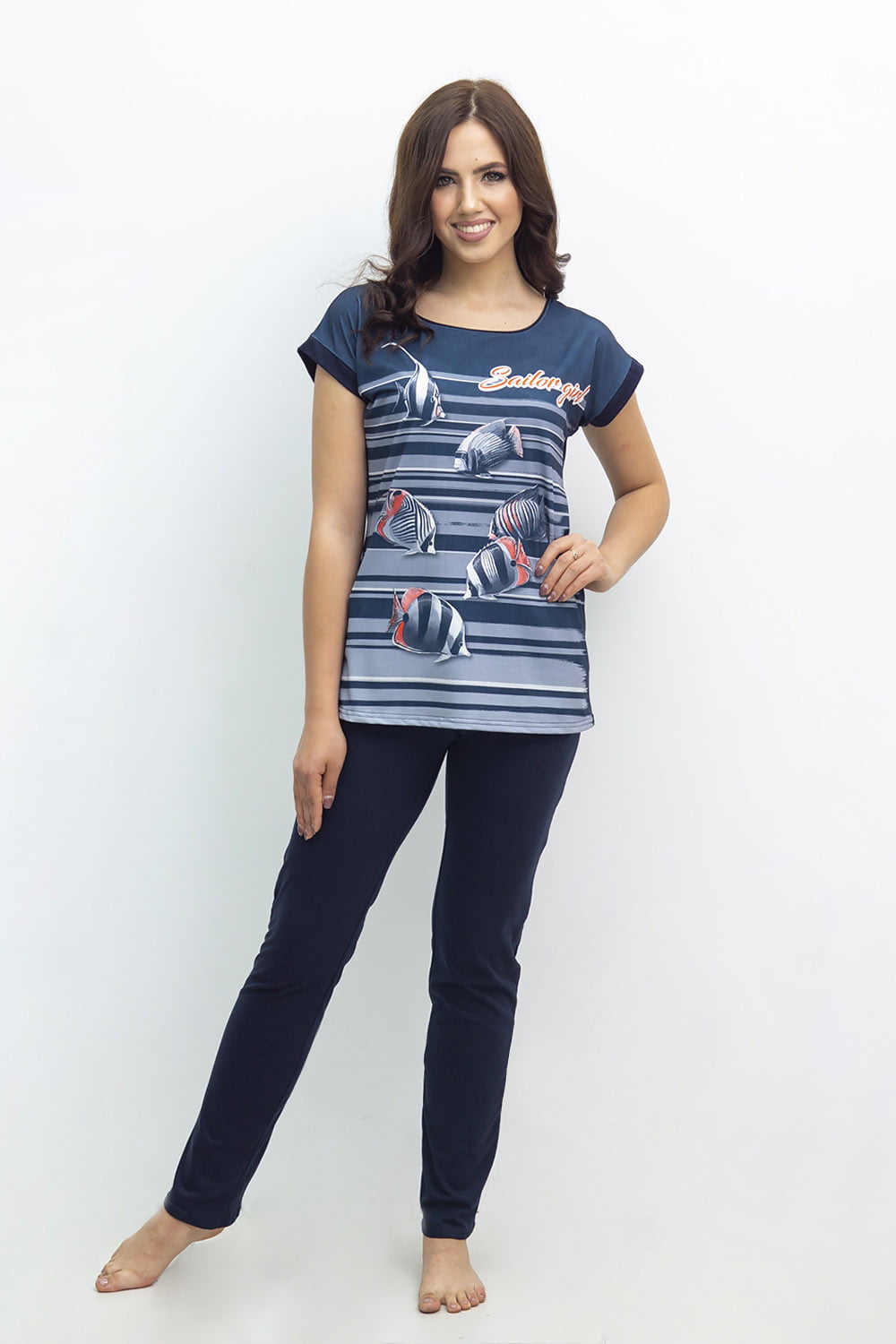 

Комплект домашний женский Style Margo КЖ 0173 синий 48 RU, КЖ 0173