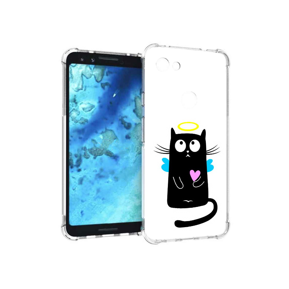 

Чехол MyPads Tocco для Google Pixel 3 Кот ангелок, Прозрачный, Tocco