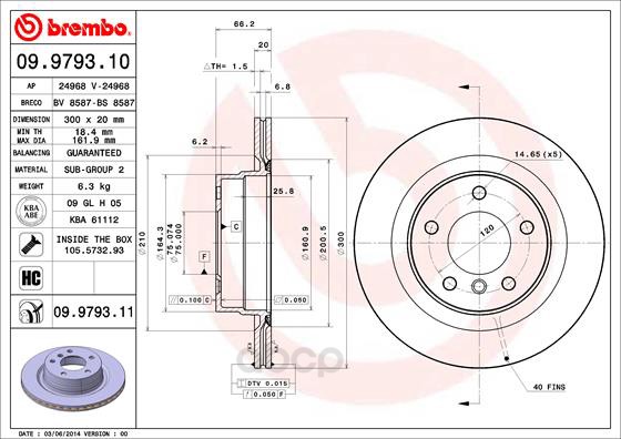 

Тормозной диск brembo задний вентилруемый окрашенный 300 мм 9979311