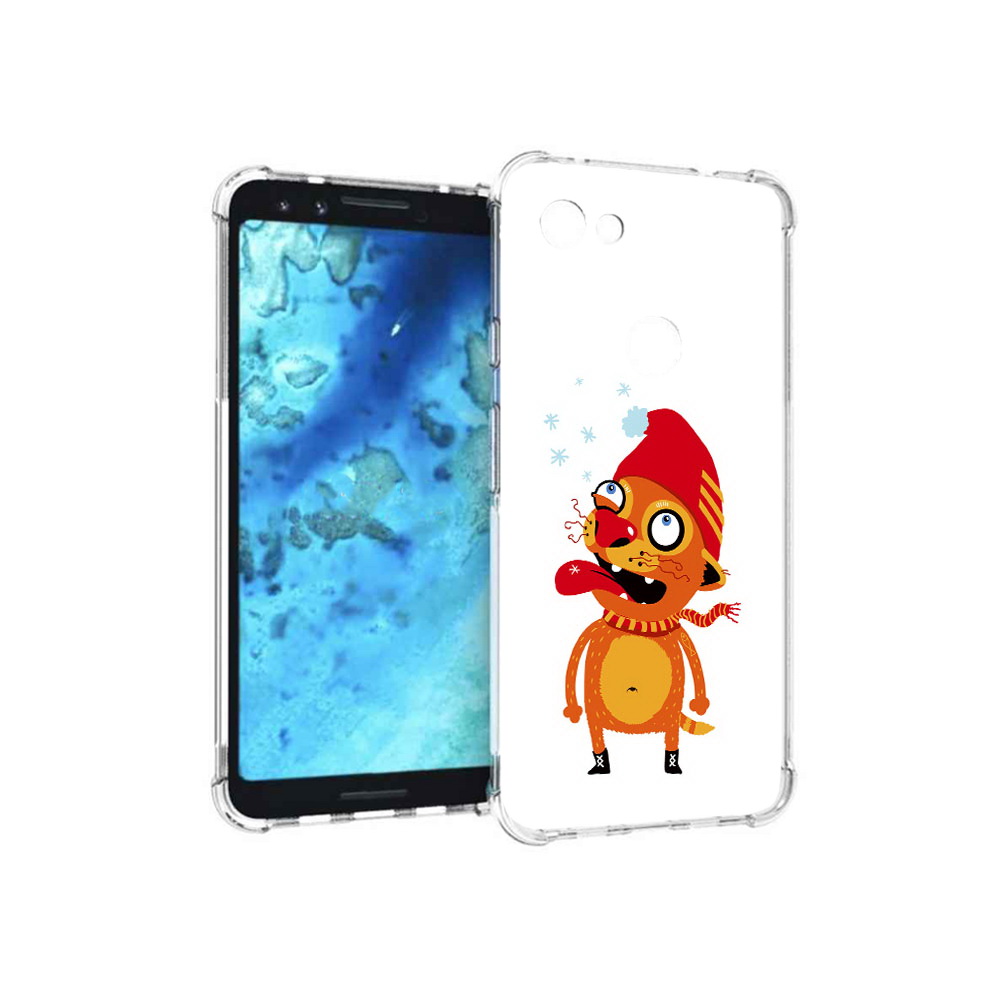 

Чехол MyPads Tocco для Google Pixel 3 Зимний кот, Прозрачный, Tocco