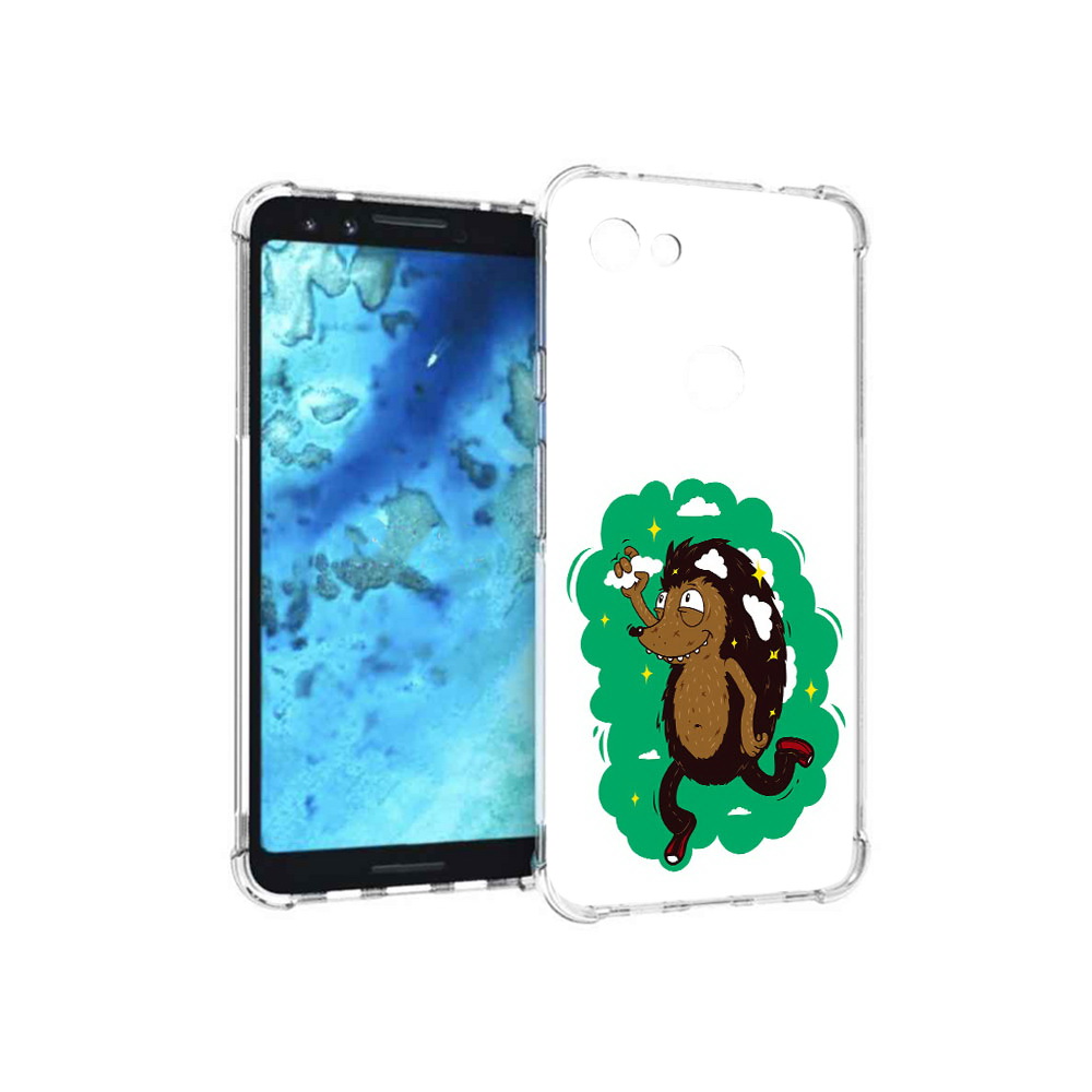 

Чехол MyPads Tocco для Google Pixel 3 Ежик в облаках, Прозрачный, Tocco