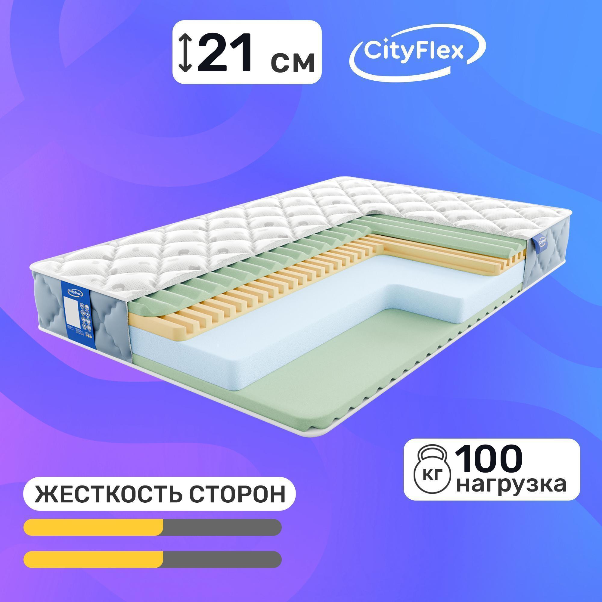 

Матрас Cityflex Twist 21 mix R 110x190, Белый;голубой, Twist 21 mix R