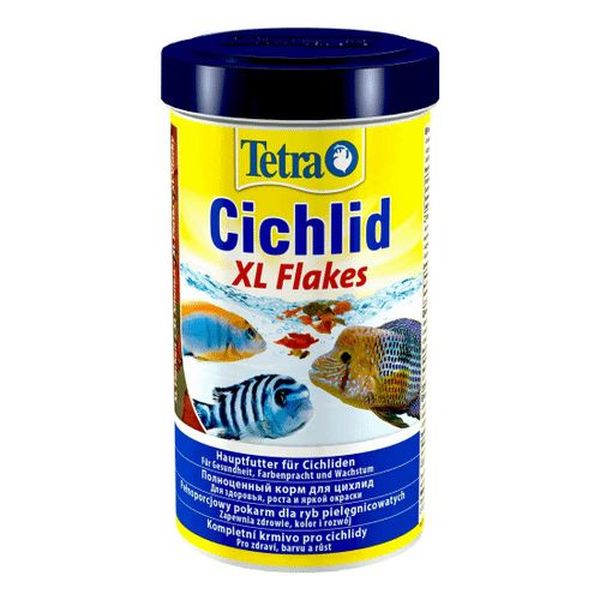 фото Корм для цихлид и других крупных рыб tetra cichlid flakes повседневный 1 л