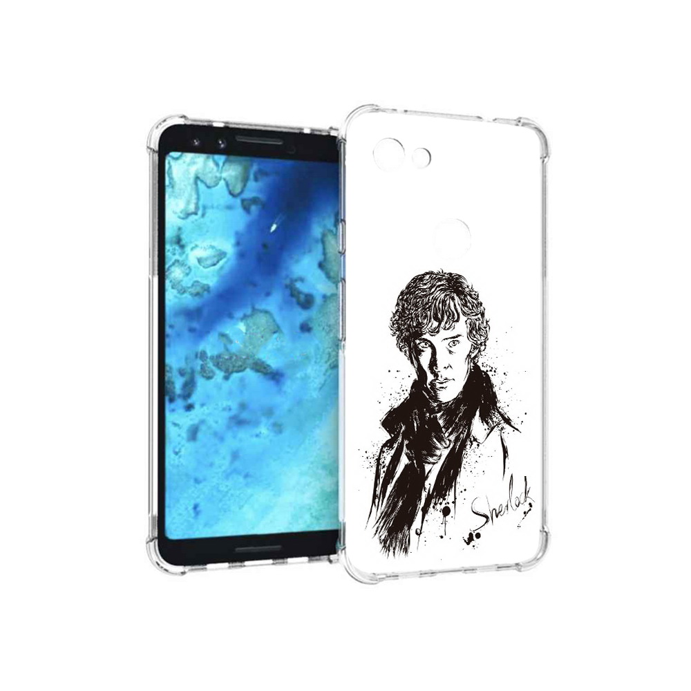 

Чехол MyPads Tocco для Google Pixel 3 шерлок холмс портрет, Прозрачный, Tocco