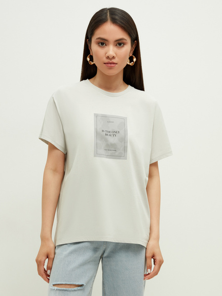 

Футболка женская ZARINA 2367546446 серая M, 2367546446