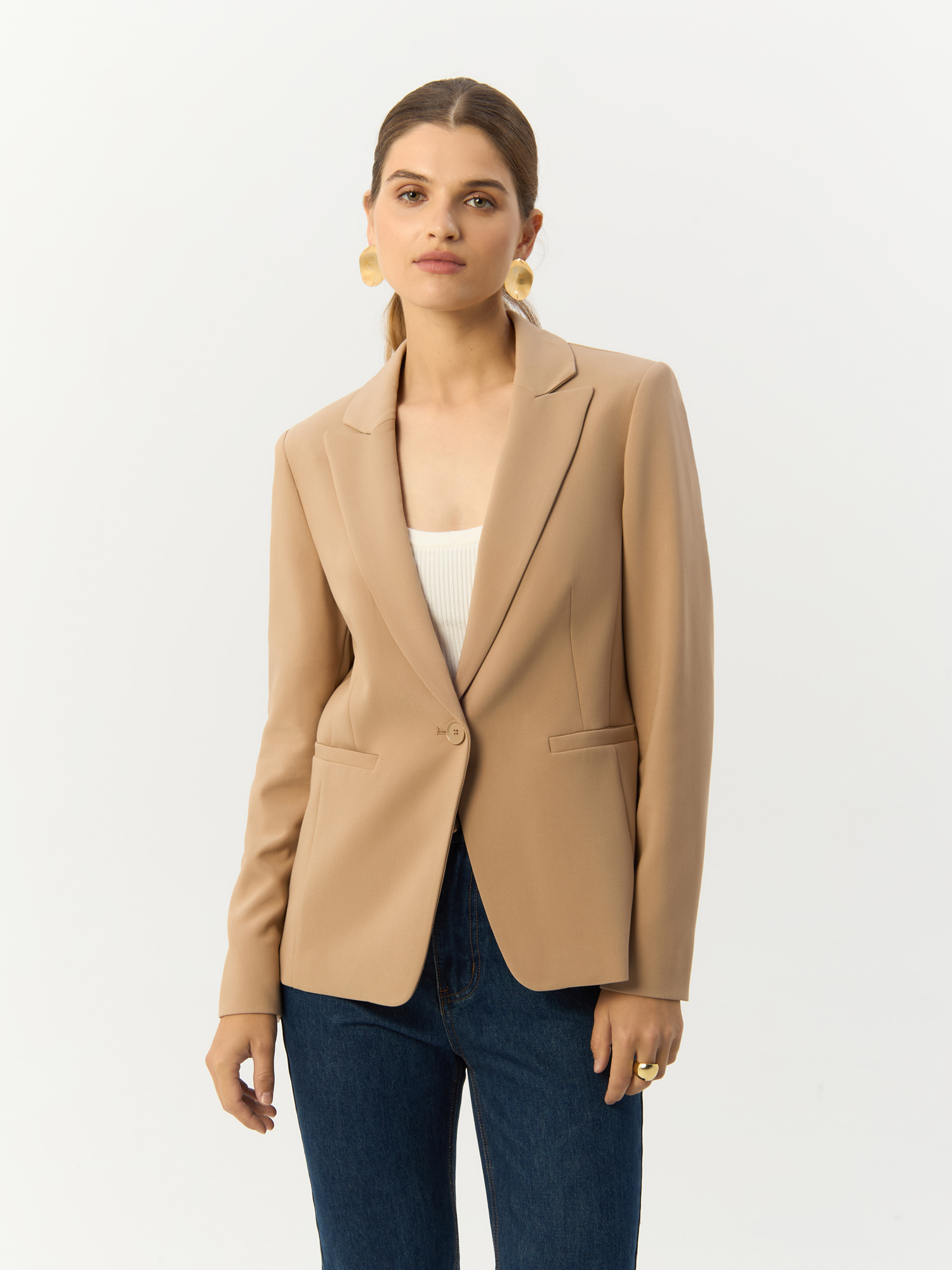 

Пиджак женский Gerry Weber 935021-31340 бежевый, 42, 935021-31340