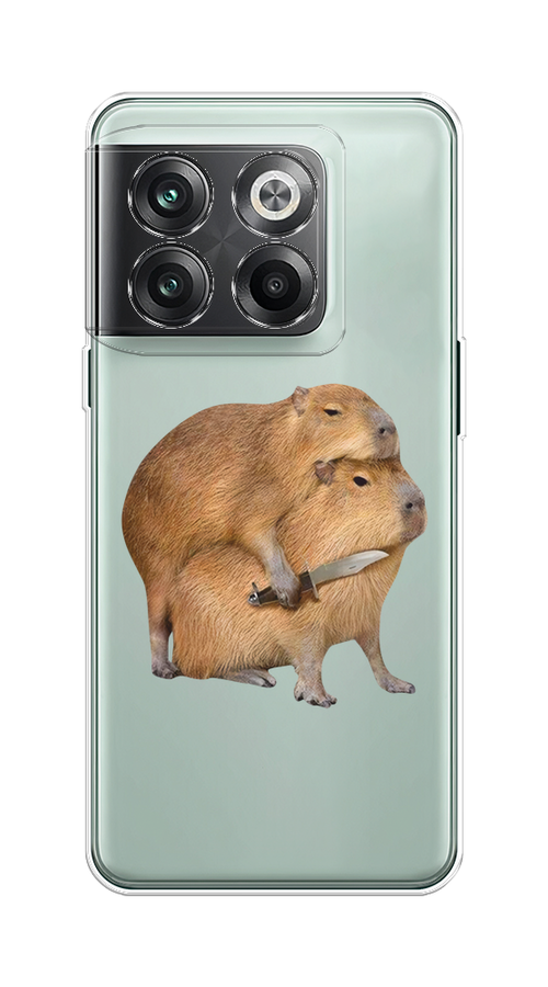 

Чехол на OnePlus 10T/Ace Pro "Капибара с ножом", Бежевый, 153350-1