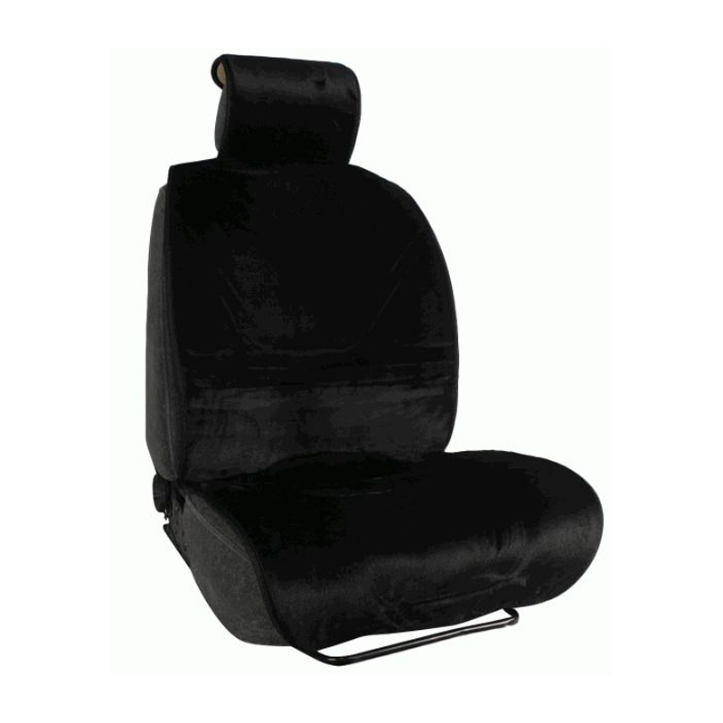 Накидка на сиденье Green Star Premium искусств. мех короткий ворс черная 150*55 см 1 шт/уп