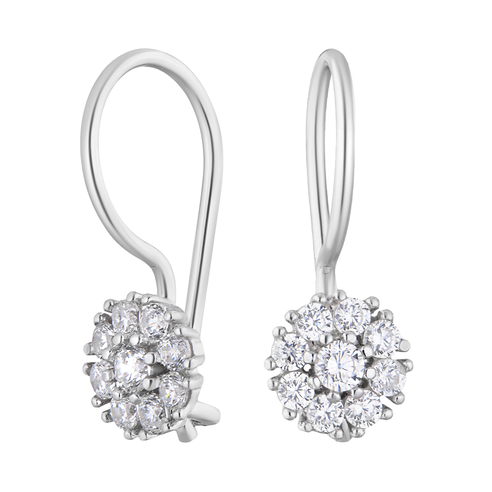 

Серьги из серебра ЮВЕЛИР КАРАТ 2125931/92, фианит, 2125931/92