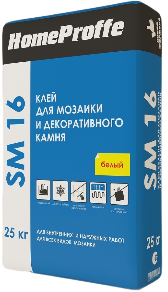 фото Клей для плитки homeproffe sm16 25 кг