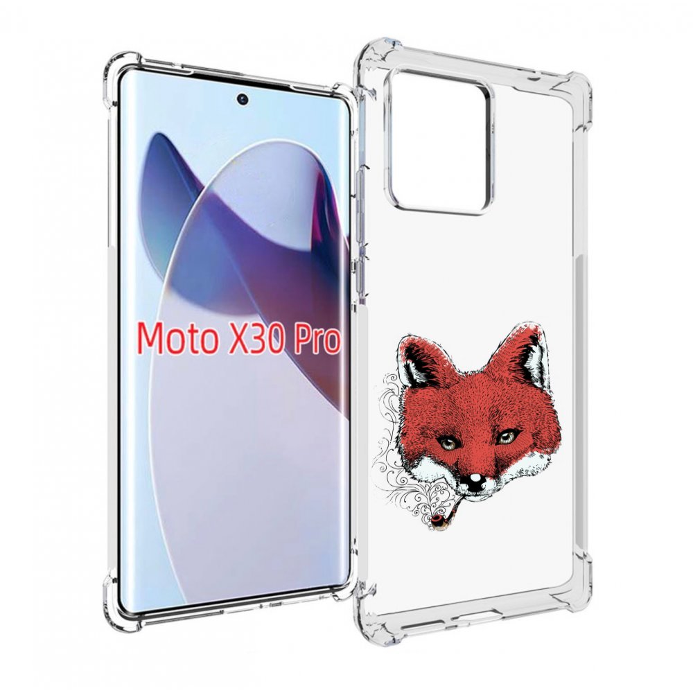 

Чехол MyPads Лис с трубкой для Motorola Moto X30 Pro, Прозрачный, Tocco