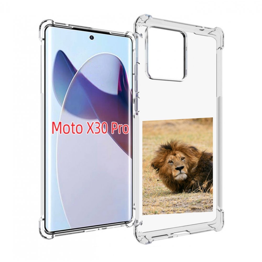 

Чехол MyPads Лев-лежит мужской для Motorola Moto X30 Pro, Прозрачный, Tocco