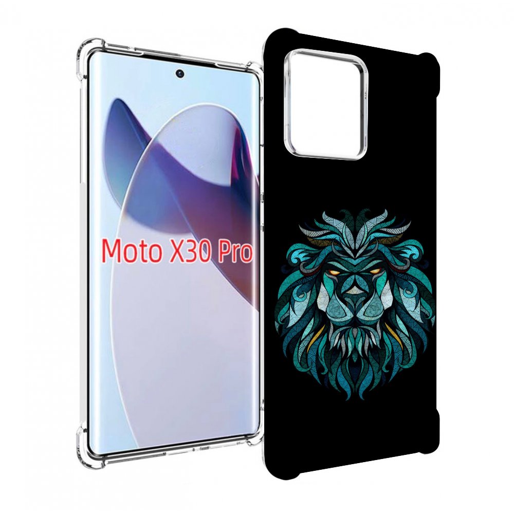 Чехол MyPads Лев-красивый-зеленый для Motorola Moto X30 Pro