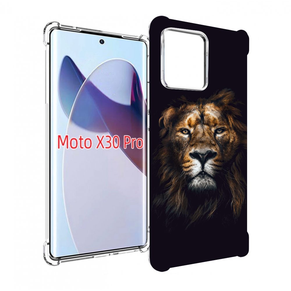 

Чехол MyPads Лев-в-тени мужской для Motorola Moto X30 Pro, Прозрачный, Tocco