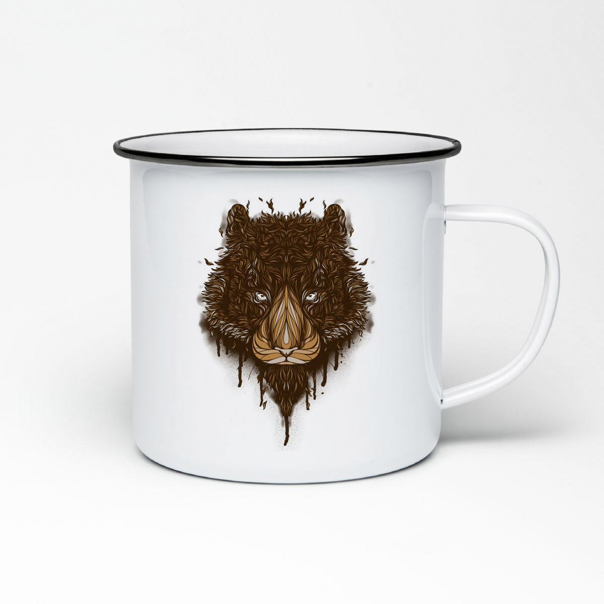 Кружка металлическая CoolPodarok Животные Тигр