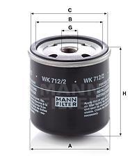 

Фильтр Топливный Mann Wk 712/2 MANN-FILTER арт. WK 712/2