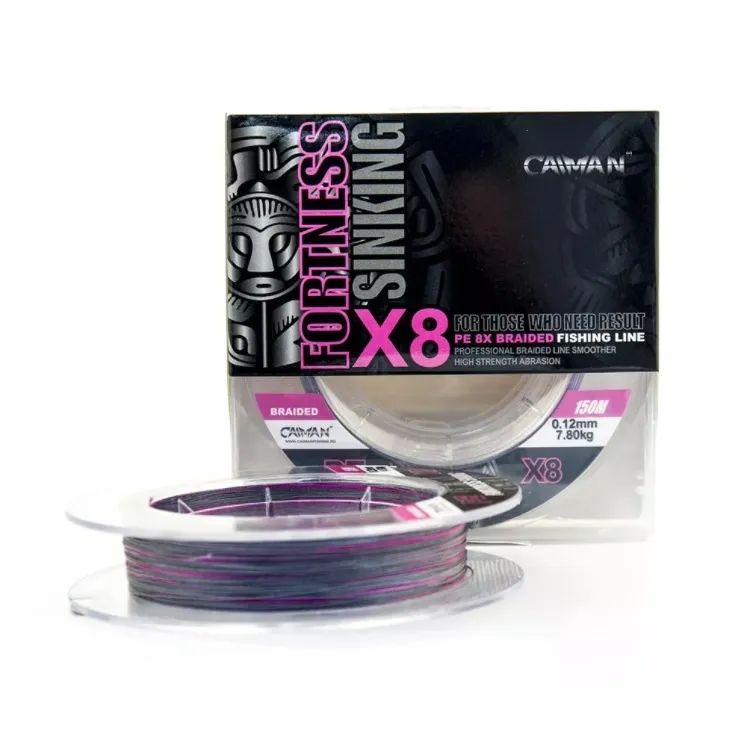 

Шнур Caiman Fortness sinking 8PE, 150 м 0,14 мм silver rose 215510 08087