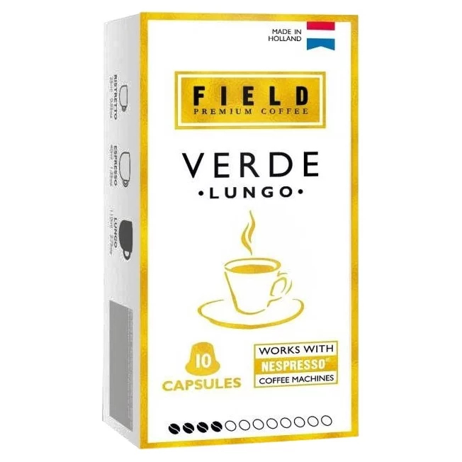 фото Кофе в капсулах field verde lungo для кофемашин nespresso, 20 шт.