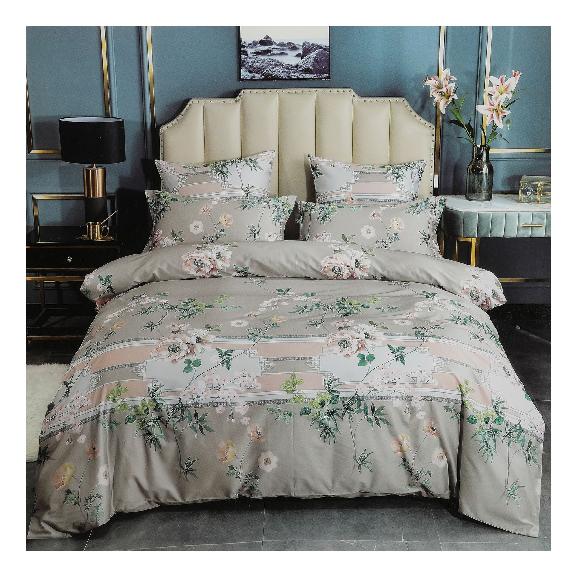 

Комплект постельного белья Wonne Traum elegance полутораспальный смесовый серый