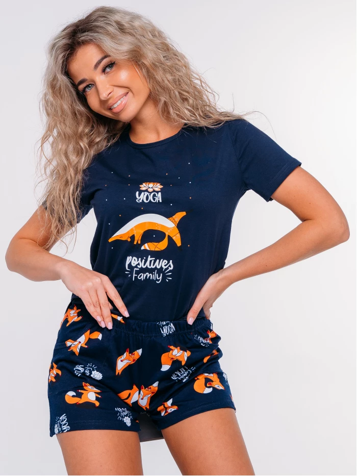 

Пижама женская Cool Look Йога Ш-8 синяя 50 RU, Синий, Ш-8