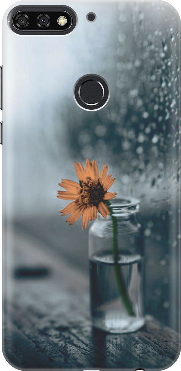 

Чехол на Honor 7C/7A Pro/Huawei Y6 Prime (2018) "Осенняя меланхолия", Желтый;серый, 4503