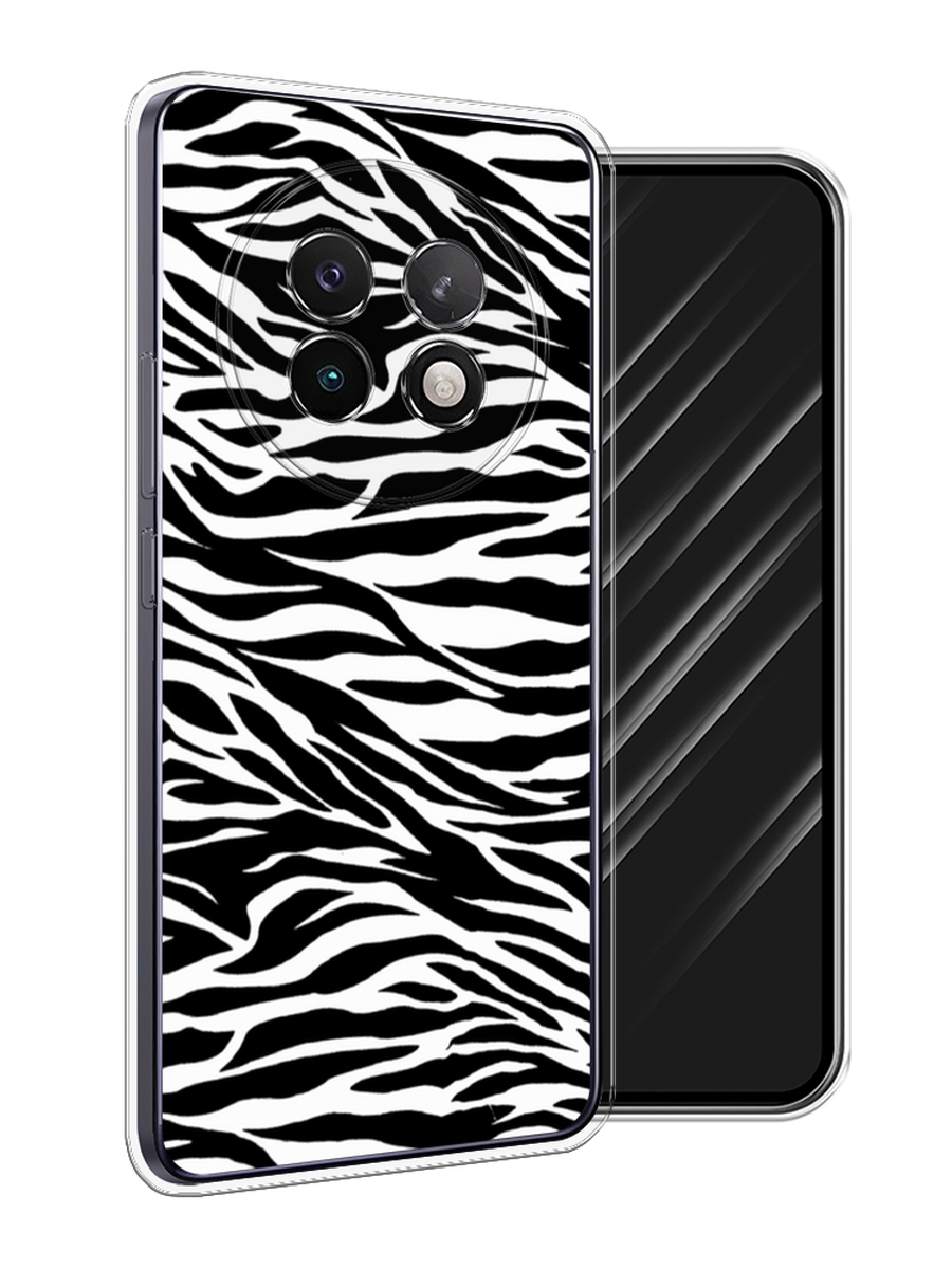 

Чехол Awog на Realme 13+ "Принт зебра", Белый;серый;черный, 2518750-1