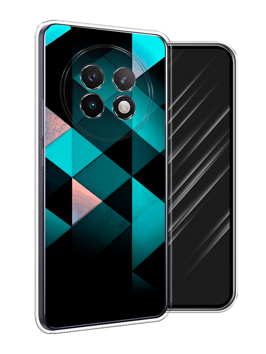 

Чехол Awog на Realme 13+ "Геометрия 16", Бирюзовый;черный, 2518750-1
