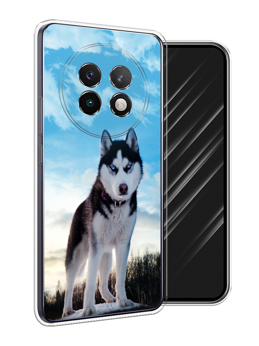 

Чехол Awog на Realme 13+ "Хаски 3", Белый;черный;голубой, 2518750-1