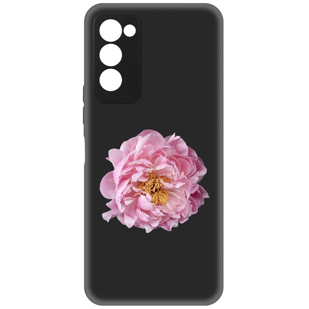 

Чехол-накладка Софт Розовый пион для TECNO Camon 18, Черный