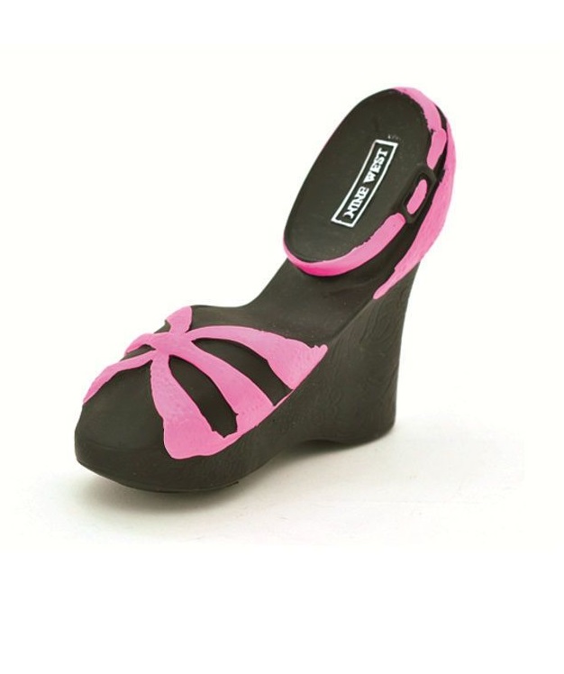 Игрушка-пищалка для собак Lilli Pet High heels, розовый, черный, 17 см
