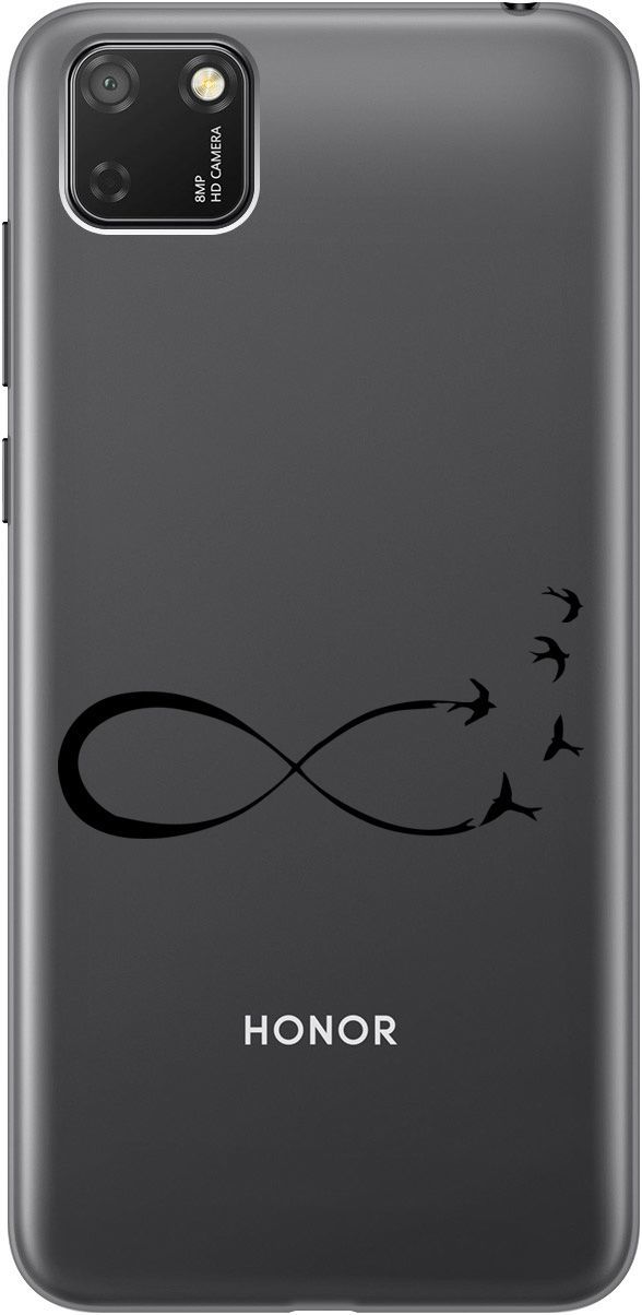 

Чехол на Honor 9S/Huawei Y5P с принтом "Infinity" прозрачный, Прозрачный;черный, 5275