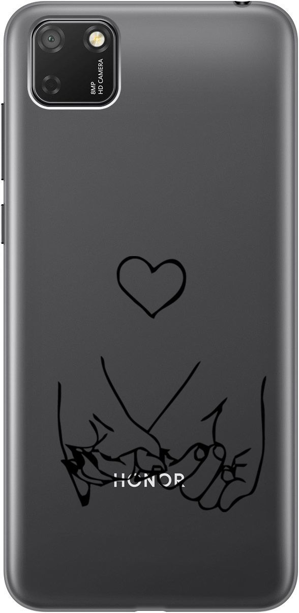 

Чехол на Honor 9S/Huawei Y5P с принтом "Lovers Hands" прозрачный, 5275