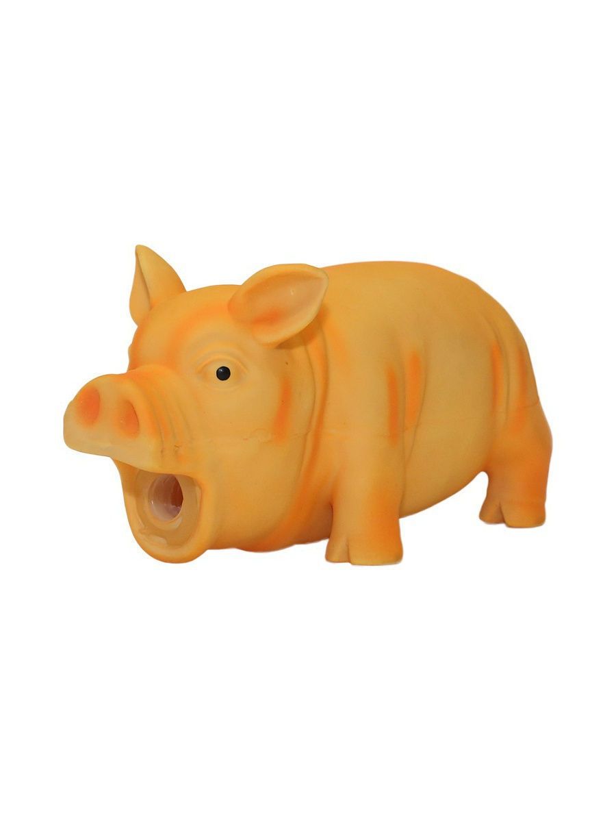 

Игрушка-пищалка для собак Lilli Pet Поросенок, оранжевый, 15 см