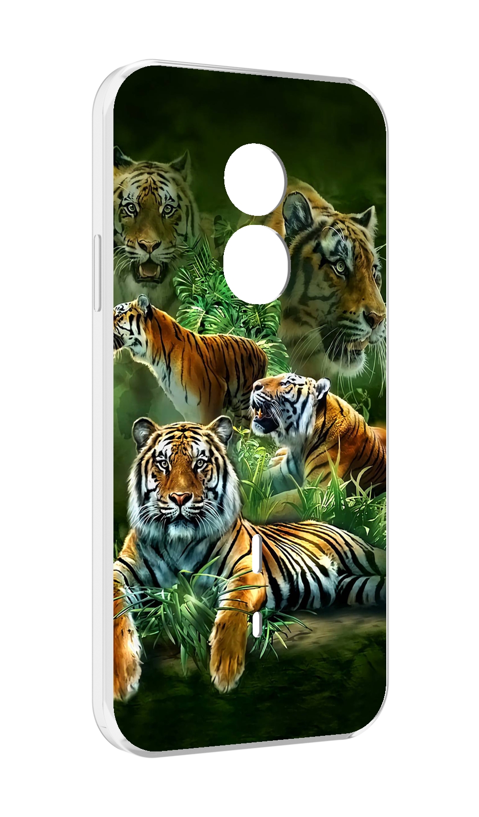 

Чехол MyPads Тигры для Doogee S51, Прозрачный, Tocco