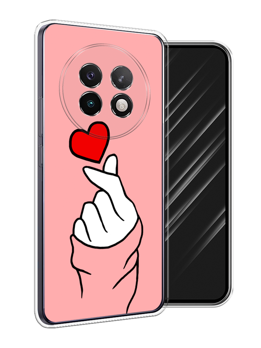 

Чехол Awog на Realme 13+ "Милое сердечко", Белый;красный;черный, 2518750-1