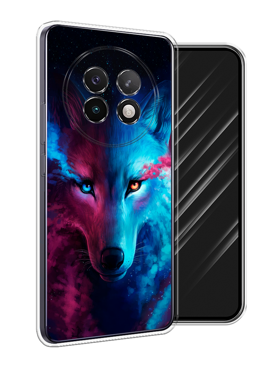 

Чехол Awog на Realme 13+ "Волшебный волк", Голубой;розовый, 2518750-1