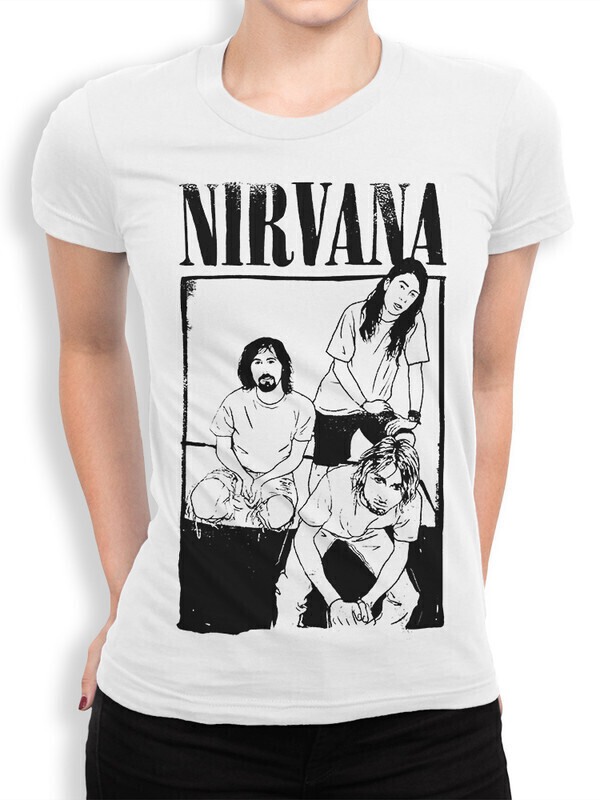 

Футболка женская Dream Shirts Группа Nirvana 1000952-1 белая M, Белый, Группа Nirvana 1000952-1