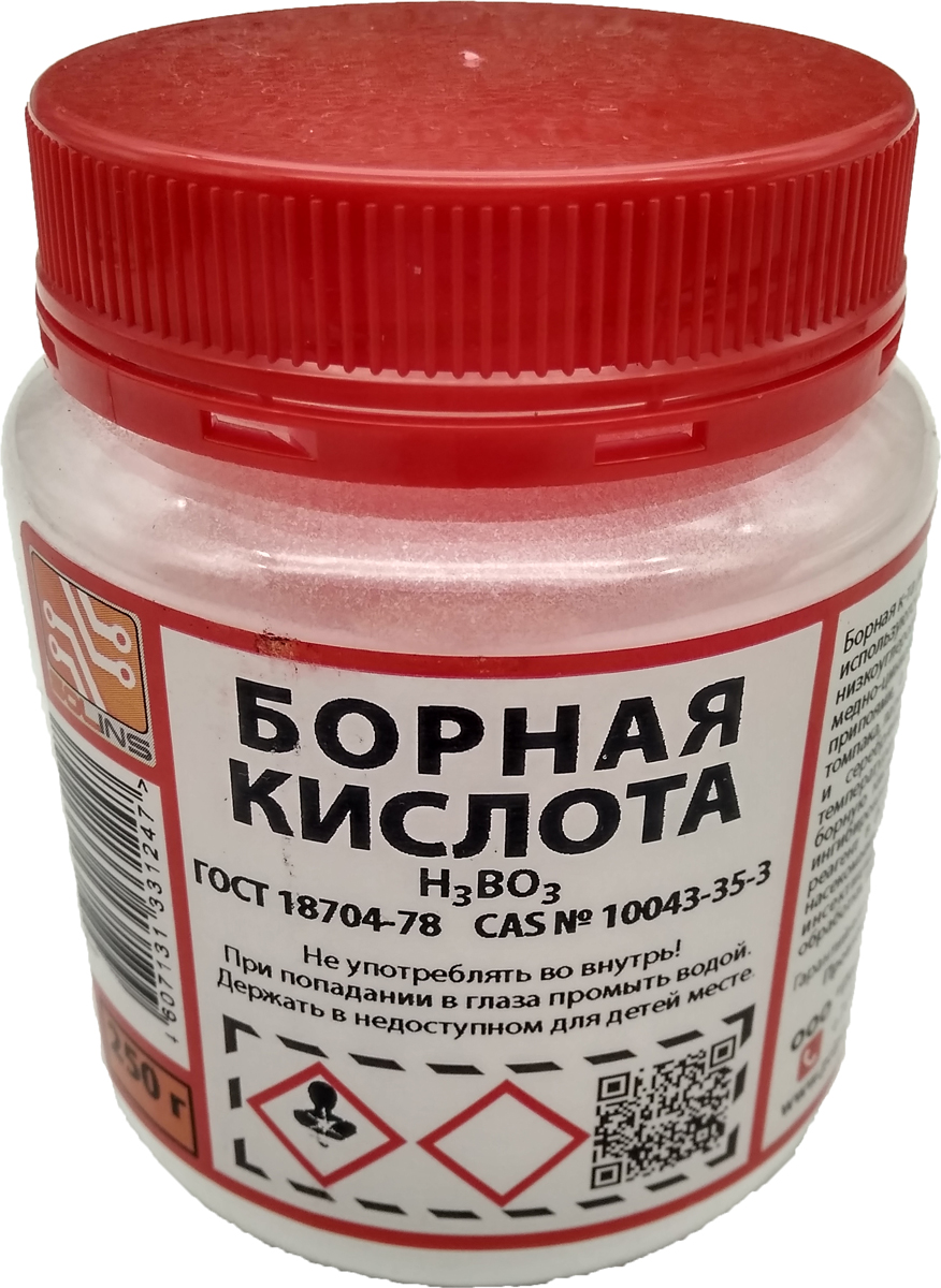 

Кислота борная техническая (банка ПЭ 0,25 кг)