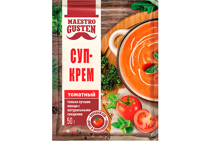 Суп-крем Томатный Быстрого Приготовления «maestro Gusten» 50 г (5шт.)