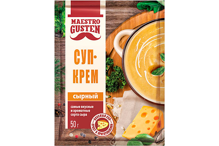 

Суп-крем Сырный Быстрого Приготовления «maestro Gusten» 50 г (5шт.)