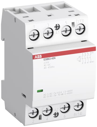 Контактор модульныйABB ESB63-40N-01 (63А АС-1, 4НО) катушка 24В AC/DC 1SAE351111R0140