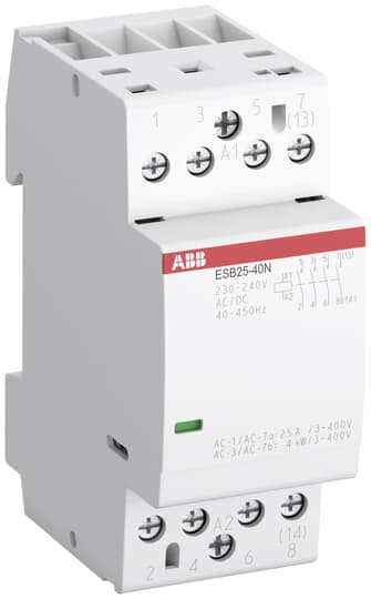 фото Контактор модульный abb esb25-31n 25а 220/24в ac/dc 1sae231111r0131