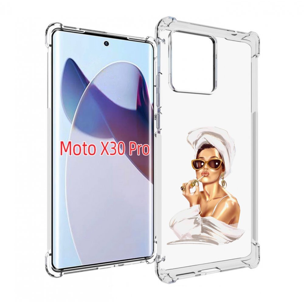 

Чехол MyPads Девушка-утром женский для Motorola Moto X30 Pro, Прозрачный, Tocco