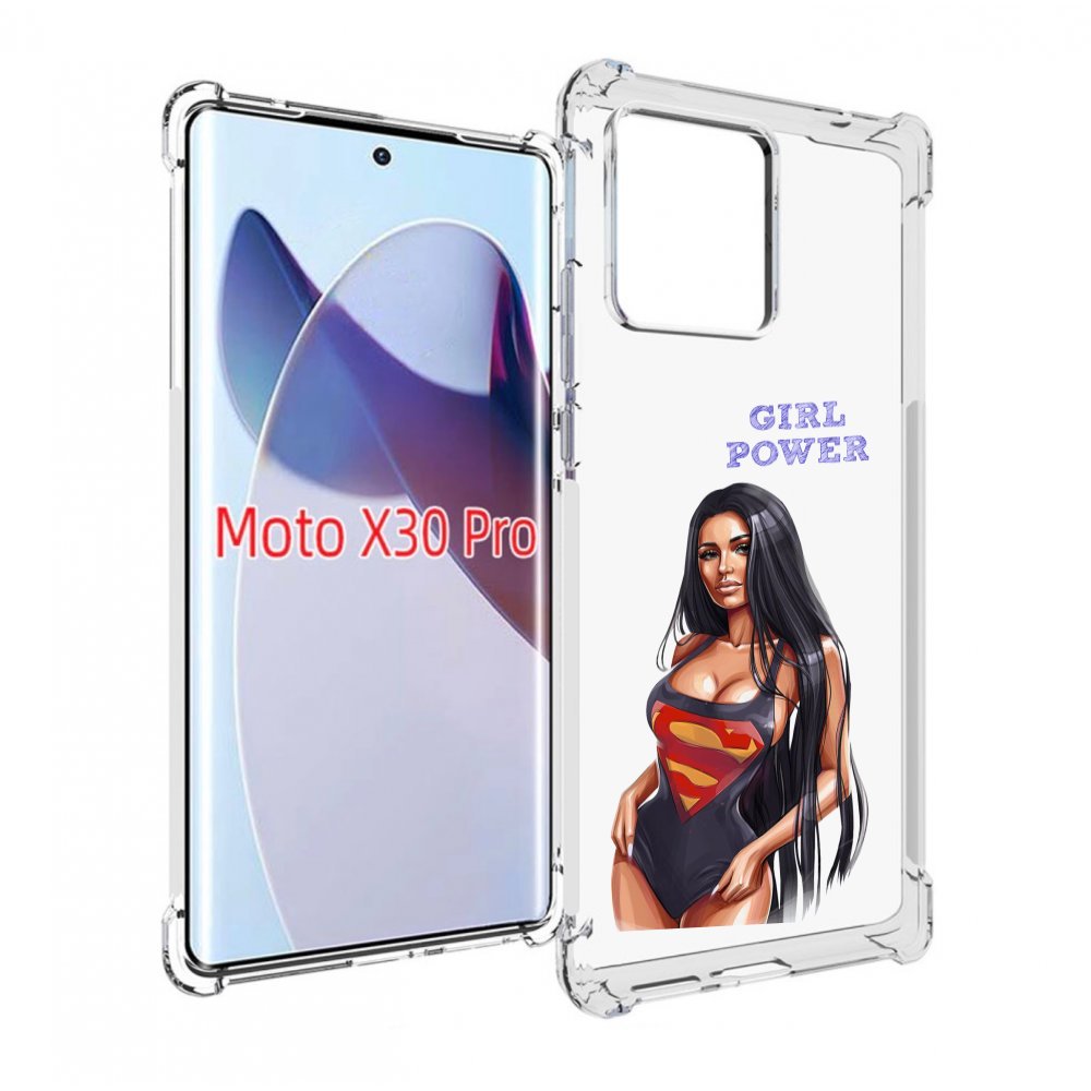 

Чехол MyPads Девушка-супермен женский для Motorola Moto X30 Pro, Прозрачный, Tocco
