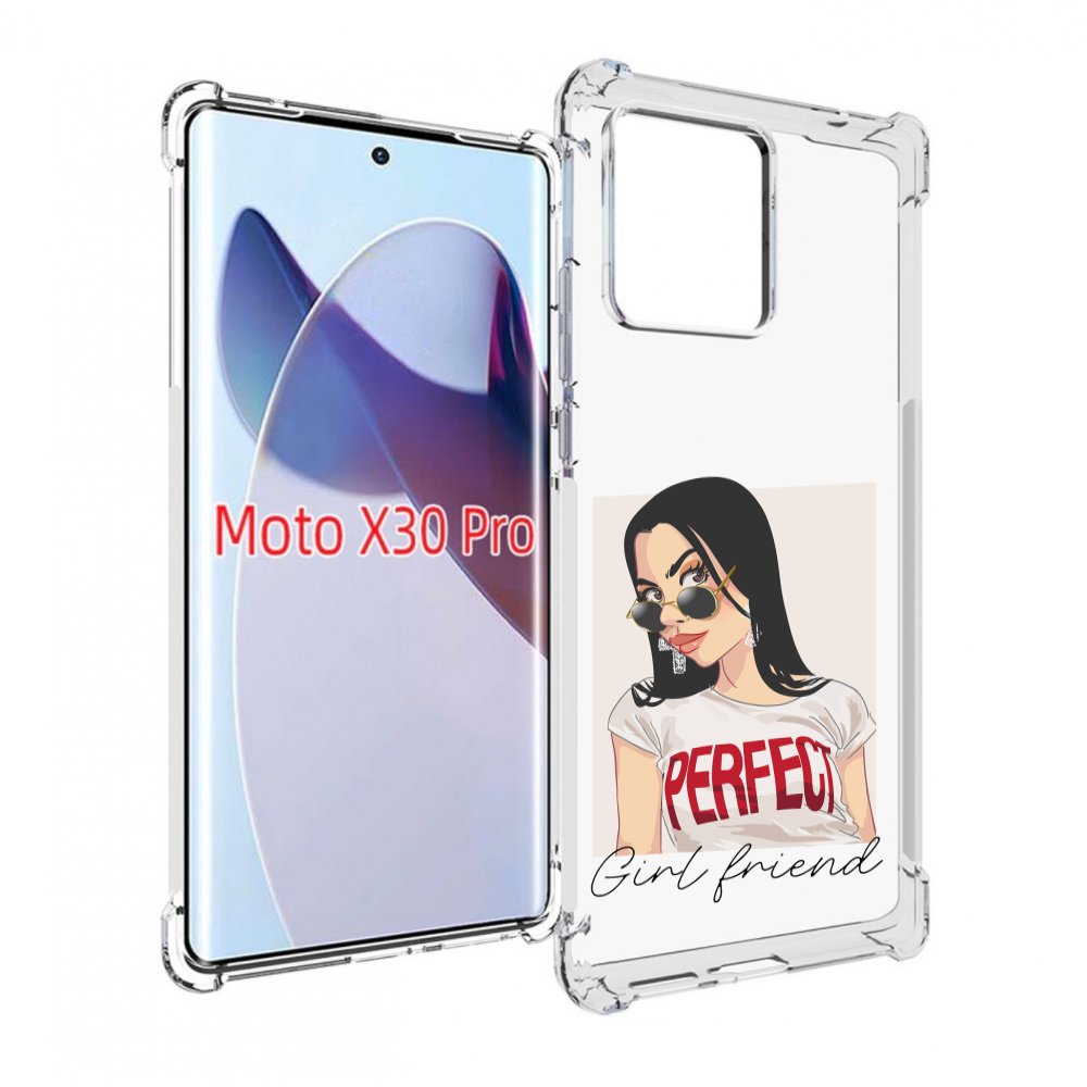 

Чехол MyPads Девушка-с-сережками женский для Motorola Moto X30 Pro, Прозрачный, Tocco
