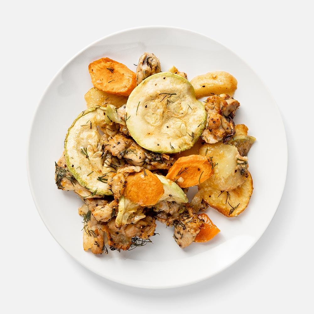 

Кабачки Свежеготово запечённые, с курицей, 200 г