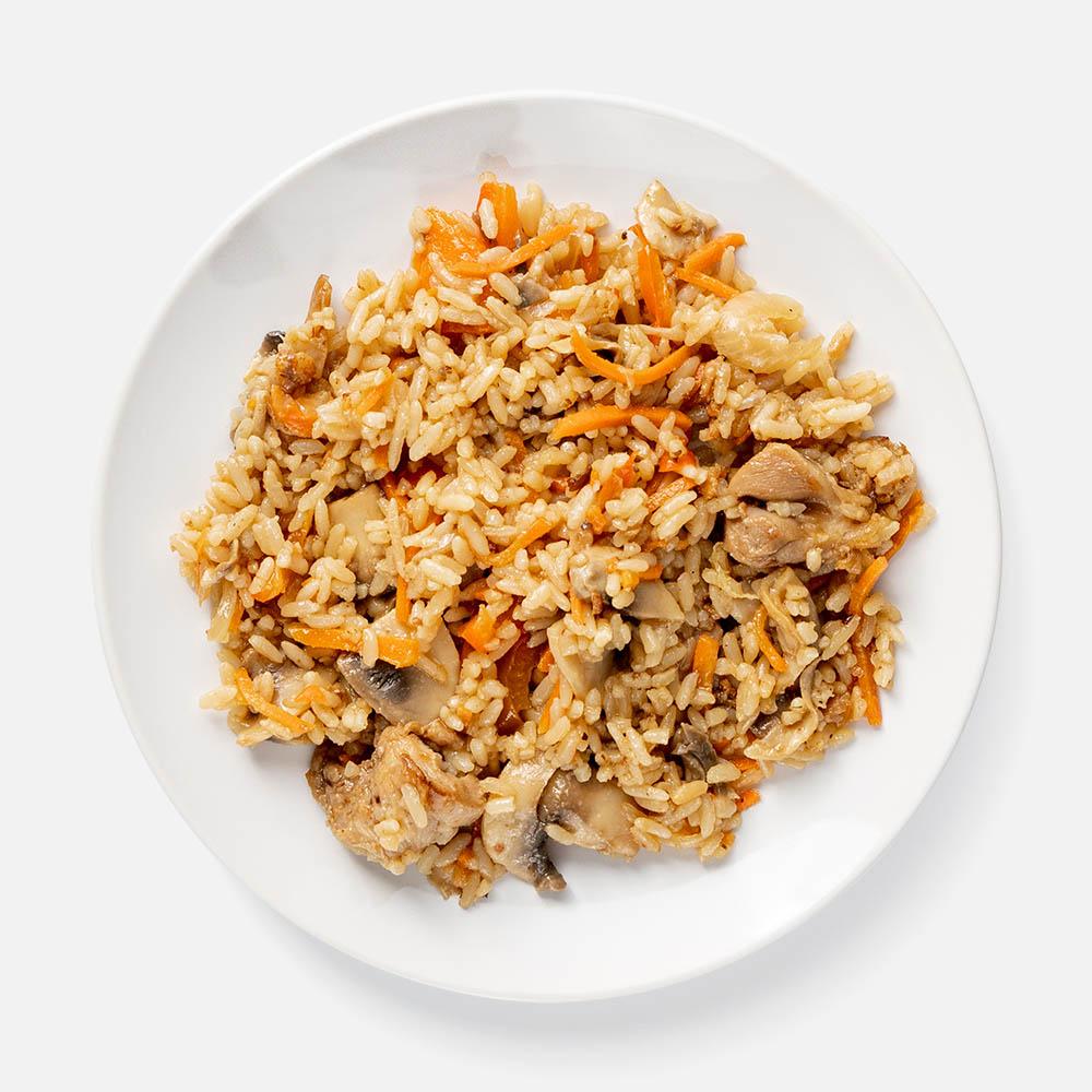 

Рис Свежеготово по-тайски, жареный, с курицей, 200 г