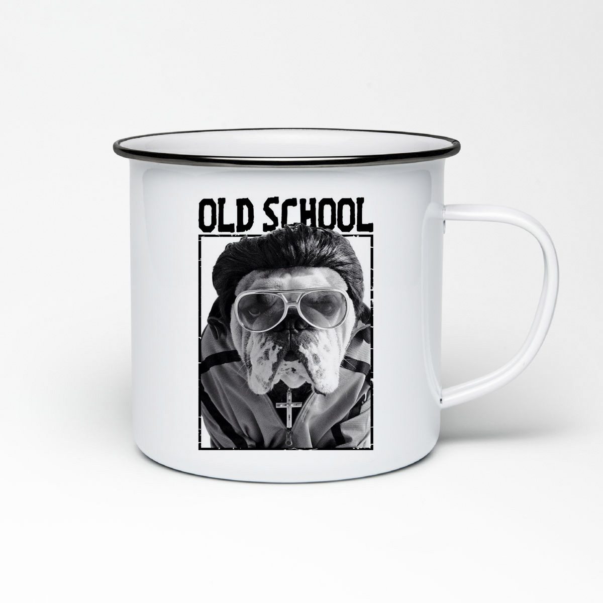 

Кружка металлическая CoolPodarok Old scool Бульдог