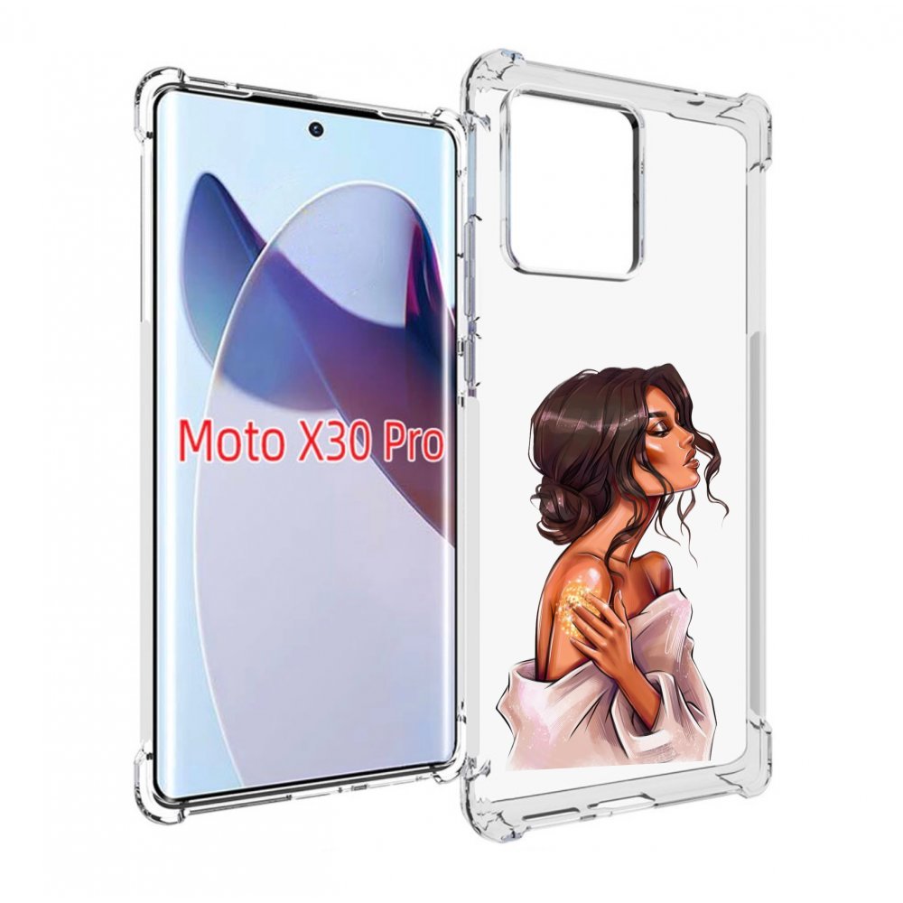 

Чехол MyPads Девушка-нежная женский для Motorola Moto X30 Pro, Прозрачный, Tocco